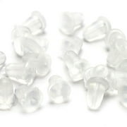 Cousin DIY Clear Silicone Earring Push Backs, Jewelry Findings, 200 Pc
