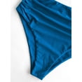 thumbnail image 5 of ZAFUL Snap Button Knotted Ruched Tankini Swimwear Blue 2XL, 5 of 5