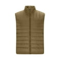 thumbnail image 6 of Mens Quilted Packable Puffer Vest Lightweight Winter Warm Hooded Coat Windproof Zipper Up Sleeveless Jacket with Pockets, 6 of 6