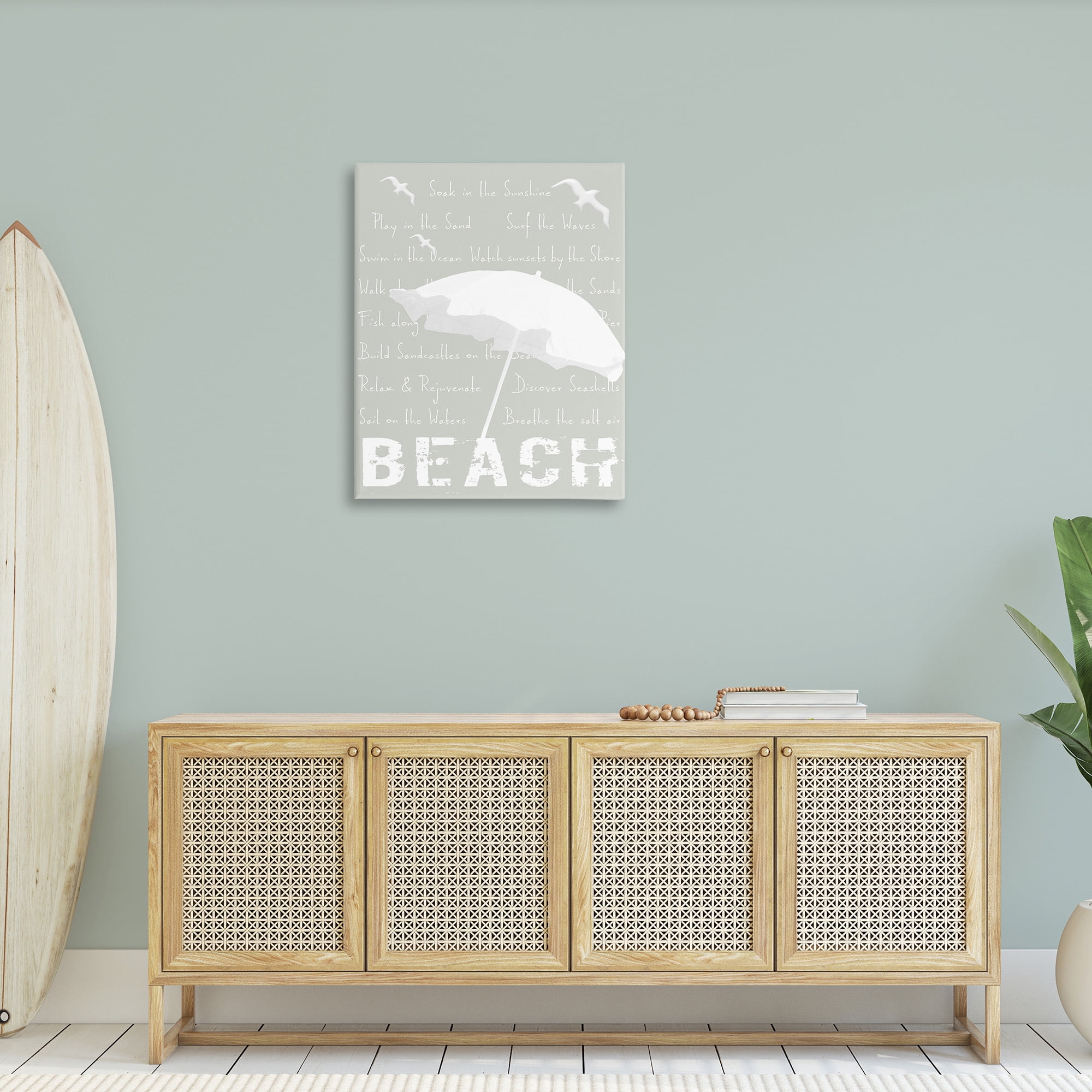 Stupell Industries Summer Beach Activities Animals & Insects Painting Gallery Wrapped Canvas Art Print Wall Art, 30 x 40
