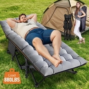 Slsy XL Folding Camping Cots with 3.3 inch 2 Sided Mattress,75* 28 Sleeping Cot Guest Bed,Portable for Adults,Folding Bed Cot with Carry Bag