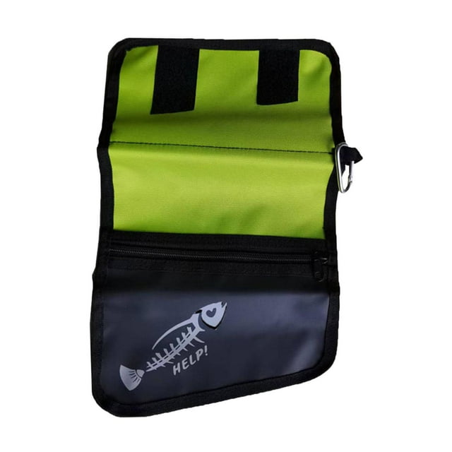 S SÉRENABLE Sac de Rangement pour Leurre de Pêche Sac de Liant de Pêche Compartiment à Fermeture Éclair Étanche Fluorescent Vert