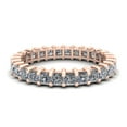 thumbnail image 2 of Natural 2.00Ct Princess Cut Diamond Shared Prong Women's Anniversary Wedding Eternity Band Ring Solid 14k Rose Gold H SI2, 2 of 3