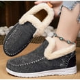 thumbnail image 5 of Women's Memory Foam Moccasin Slippers Indoor and Outdoor Warm Fuzzy Fleece House Shoes, 5 of 8