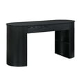 thumbnail image 3 of Christopher Knight Home 60.3" Modern Storage Writing Desk, MDF Office Table with Drawers and Open Shelf, Black, 3 of 10