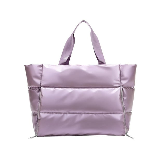 Bolsa de gimnasio deportiva Bolsa de lona Tote Bolsillos múltiples Bolsa de noche resistente al agua de moda Bolsa Bolsa de semana para Púrpura Yinane Bolsa de lona