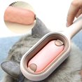 thumbnail image 4 of Long Bristles Pink Pet Brush Grooming Comb Soft Bristles Pet Grooming Brush for Massage Removal of Loose Tangled Hair, 4 of 5