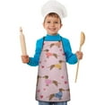thumbnail image 2 of Colorful Funny Dachshund Kids Aprons for Girls and Boys,Adjustable Neck Strap Toddler Aprons for Kids Cooking Baking, 2 of 7