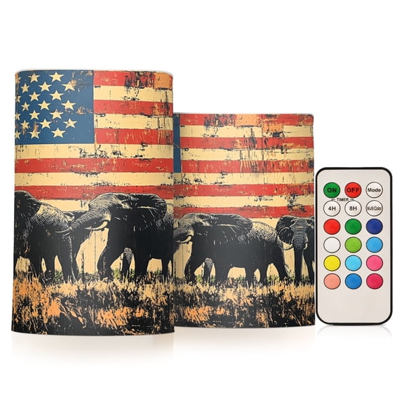 BZSMCE Flameless Candles LED Lights Elephants on Pasatiem Creativity Battery Candles