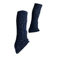 thumbnail image 3 of Calentadores de pierna de patinaje figurado altos calcetines calientes calientes calcetines de calcetines de patinaje de cable para entrenamiento de Azul profundo, 3 of 8