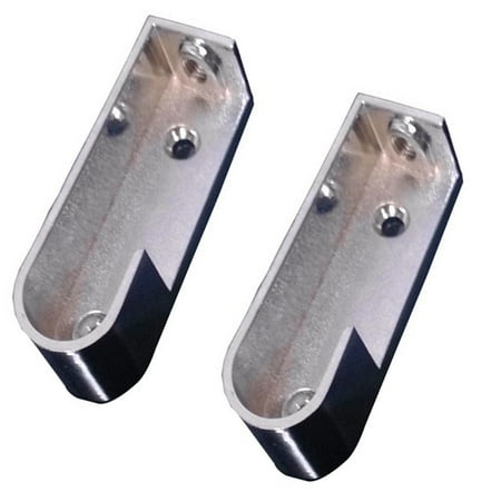 

BLUESON 2Pcs Zinc Alloy Oval Wardrobe Rail Bracket Wall Mounted 16 mm Hanging Rod End