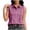 #274-Hot Pink, variant on Women's Casual Summer Gingham Check Sleeveless Lapel Button Down Shirt with Pleated Detail for Everyday Wear