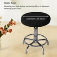 thumbnail image 5 of 4 Pack Round Bar Stool Covers - Super Soft and Washable Elastic Stool Cushion Slipcover for Bar 12-14 inch Chair-Black, 5 of 8