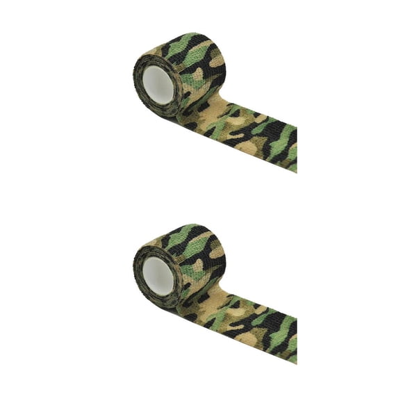 Greeniant Vendaje elástico transpirable para vendaje autoadhesivo, cinta para senderismo, equipo para campistas para camuflaje de pierna y tobillo, 2,5 cm Camuflaje 2.5 cm x 4.5 m 2piezas Greeniant CBP269370