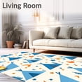 thumbnail image 2 of ODIKA 8'x10' Machine Washable Non-Slip Area Rug, Enchanted Teepee Adventure with Whimsical Camping High Traffic Rug, Blue, 683188, 2 of 7