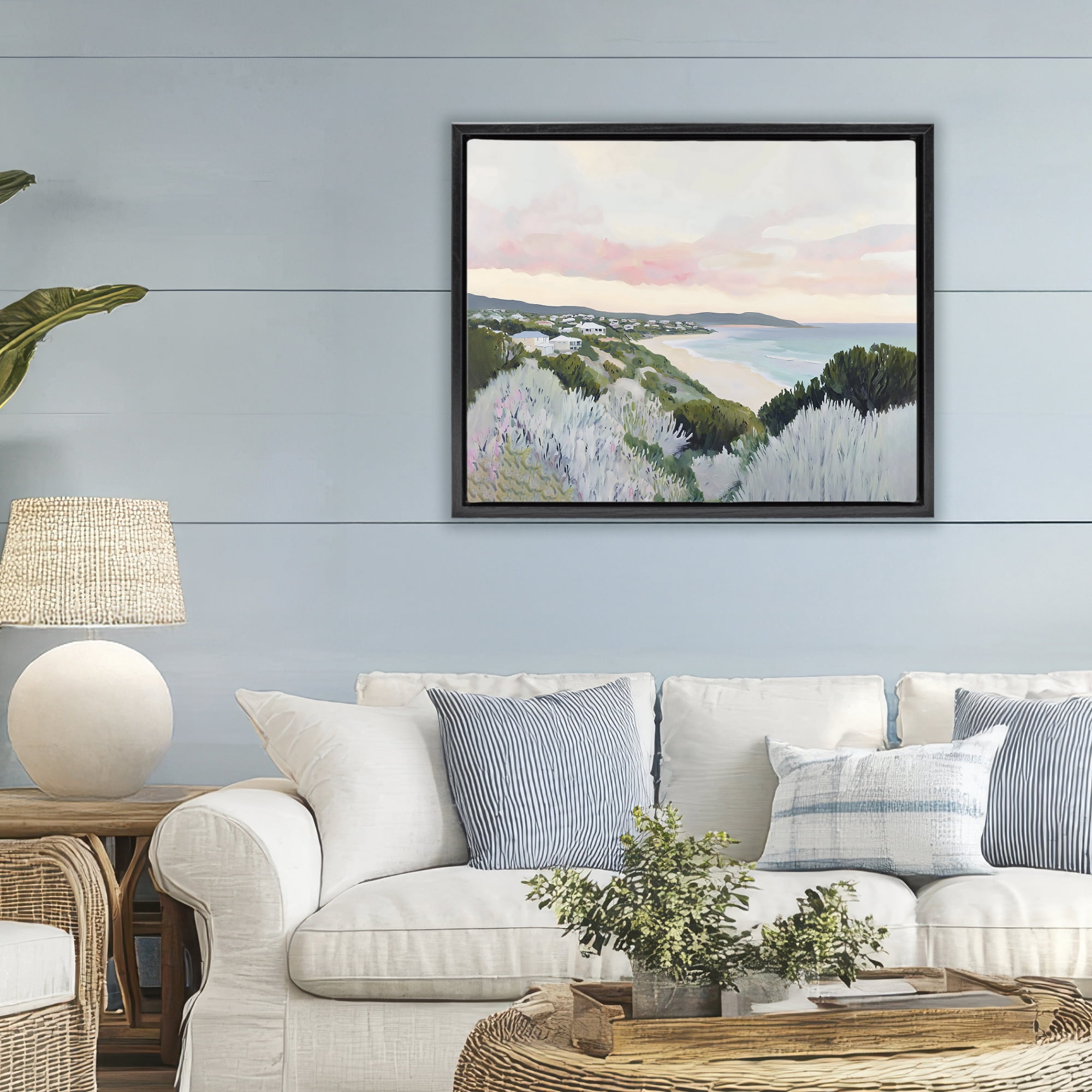 Stupell Industries Cape Cod Evening Light Black Framed Floater Canvas Wall Art, design by The Prints Vibe