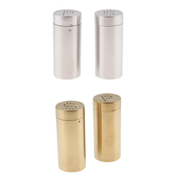 Coctelera Y De Pimienta Del Acero Inoxidable De 2 Colores 4Pcs Con Los Agujeros Ajustables