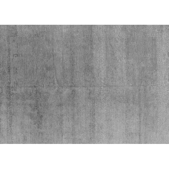 Ahgly Company Indoor Rectangle Oriental Gray Industrial Area Rugs, 4' x 6'