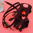 thumbnail image 2 of 8 pcs Cycling Road Mountain Toe Clips Plastic Anti-slip Toe Clip with Fixed Straps for Pedal (Black), 2 of 6