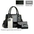 thumbnail image 4 of Women's Crocodile Pattern Tote Bag Set, Black, 3-Piece, 4 of 7