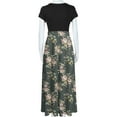 thumbnail image 6 of Empire Waist Dresses for Women 2024 Short Sleeve Crewneck Floral Maxi Long Dress Summer Fashion Casual Sun Boho Dresses, 6 of 6