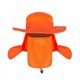 thumbnail image 1 of Sombrero de cabeza grande para hombre alrededor del chal Sombrero de verano para escalar al aire libre Sombrero para el sol Pesca Sombrero para el sol Anti-Uv Sombrero para el sol, Naranja, 1 of 3