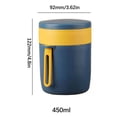 thumbnail image 3 of 450ml Insulated Breakfast Cup with Foldable Spoon, 304 Stainless Steel Portable Thermos for Oatmeal, Soup & Milk, 3 of 4
