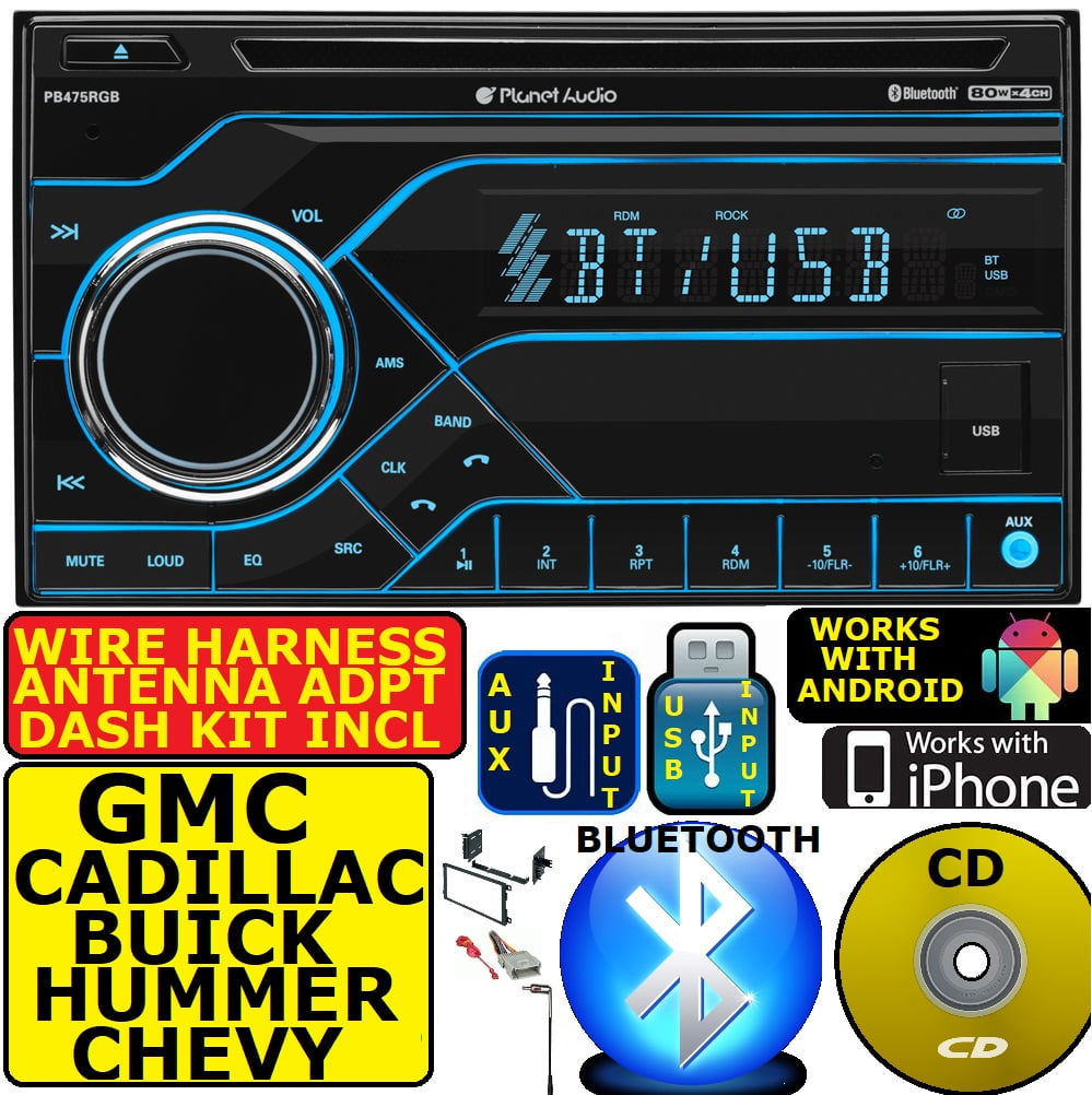 FITS CHEVY-GMC TRUCK-VAN-SUV CD//DVD BLUETOOTH RADIO STEREO DOUBLE DIN DASH KIT