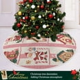 thumbnail image 3 of Yayeee Christmas Tree Skirt 35 inches for Xmas Tree Holiday Party Decoration, Green Christmas Houses, 3 of 6