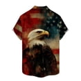 thumbnail image 5 of jowamay Patriotic Hawaiian Shirts for Men American Flag Animal Casual Short Sleeve Button Up Shirts for Leisure, 5 of 9