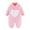 Pink, variant on Winter Baby Fleece Jumpsuit Crewneck Printed Cute Long Sleeve Romper Snowsuit Cow Onesies Newborn Infant Clothes, White, 6 Months