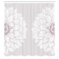 thumbnail image 2 of Ambesonne Dahlia Flower Shower Curtain, Sunflower Like Petals, 69"Wx84"L, Fern Green, 2 of 4
