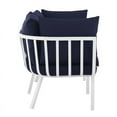 thumbnail image 3 of Afuera Living 2 Piece Aluminum Patio Sectional Sofa in White and Navy, 3 of 10