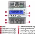 thumbnail image 3 of Medidor eléctrico digital de 5-80 A, consumo de energía: 220/380 V, CA, trifásico, 4 cables, KWh, LCD, medidor intermedio para sistemas., 3 of 5