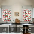 thumbnail image 4 of Kitchen Curtains 36 Inch Short - 3 Panel Set Cherry Print, Rod Pocket Window Curtains 100% Polyester, Sweet Fruit Valance for Farmhouse, Cafe, Living Room, Bedroom, Easy Wash, 4 of 6