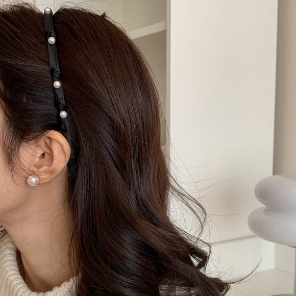 Faux Pearl Embellished Hairbands, French Style Headbands, Chic Versatile Hair Accessories For Work And Everyday Wear, Simple Elegance