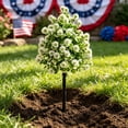 thumbnail image 7 of Artificial Dandelions Topiary Ball Tree With Ground Stake Outdoor Garden Decor UV Resistant Realistic Faux Plant For Yard Porch Patio Landscaping, 7 of 7