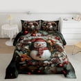 thumbnail image 2 of Feelyou Winter Pink Snowman Bedding Comforter Set, Merry Christmas Twin Comforter Sets, Western Festival Holiday Reversible Bedding Set, Breathable Home Decor, 2 Pieces, 2 of 8