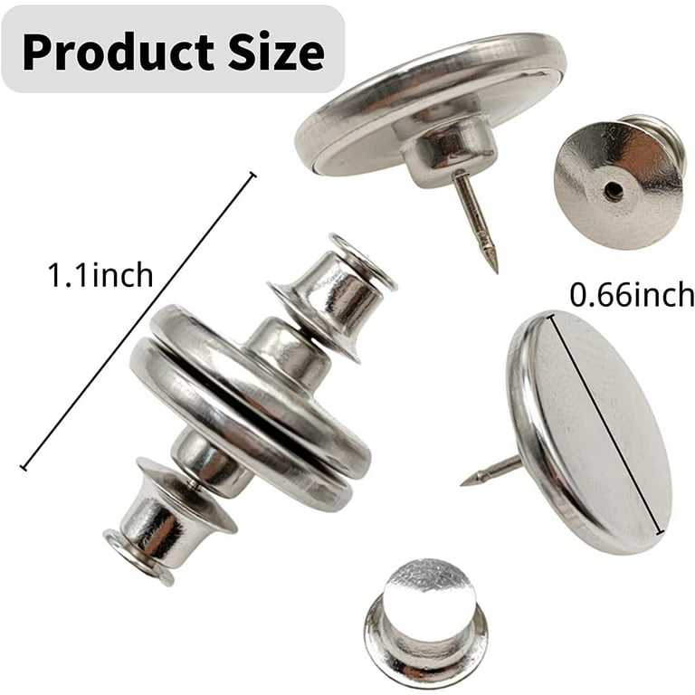 Suuchh 16 Pairs Curtain Magnets Closure with Tack, Curtain Magnetic Holdback Button, Drapery Magnetic Button Weights to Prevent Light from Leaking & Curtains