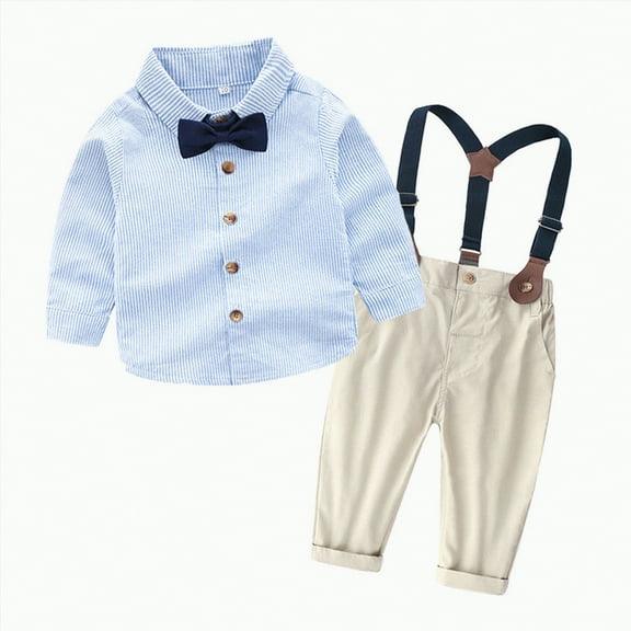 Toddler Baby Boys Girls Outfits Kids Autumn Winter Stripe Long Sleeve Elastic Waist 4T 5T 6T 7T Everyday Outfit Set 2PCS