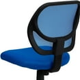 thumbnail image 3 of Chaise de travail pivotante en maille bleue à dossier mi-hauteur, 3 of 9