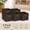 Brown, variant on Fabric Storage Bins Set of 6, Strong Poly-Woven Fabric, Sturdy Chipboard Sides, Grommet Front Handle, Teal Green