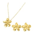 thumbnail image 1 of 2pcs/Set Necklace Earrings Set Three-Dimensional Flower Design Adjustable Length Choker Necklace Stud Earrings Jewelry Set, 1 of 8
