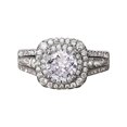 thumbnail image 1 of CNKOO Hollow Embossed Zircon Ring With Double Layer Super Sparkling Zircon Ring, 1 of 5