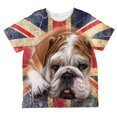 thumbnail image 1 of English Bulldog Union Jack Flag Live Forever All Over Toddler T Shirt Multi 4T, 1 of 2