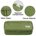 thumbnail image 3 of Estuche para lápices WEMATE, organizador de almacenamiento grande, lona verde, 3 of 7