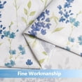 thumbnail image 5 of Bohogeo Blue Floral Tie-up Kitchen Curtain Valance Colorful Botanical Flower Print, Farmhouse Rod Pocket, 56" Wx 15" L, Watercolor, 1 Panel, 5 of 6