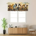 thumbnail image 2 of Cow Sunflower Valance Rod Pocket Window Curtain for Kitchen Retro Farm Animal Rustic Wood Board Privacy Window Valances for Living Room Kitchen 54 by 18 in, 1 Panel, 2 of 6