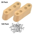 thumbnail image 4 of Paquete de 30 Soportes Planos Rectos, 2.17 x 0.71 Pulgadas Soporte de Reparación para Muebles de Madera/ Soporte de Caja de PC de Madera, Soporte de Muebles de Placa [Dorado], 4 of 6