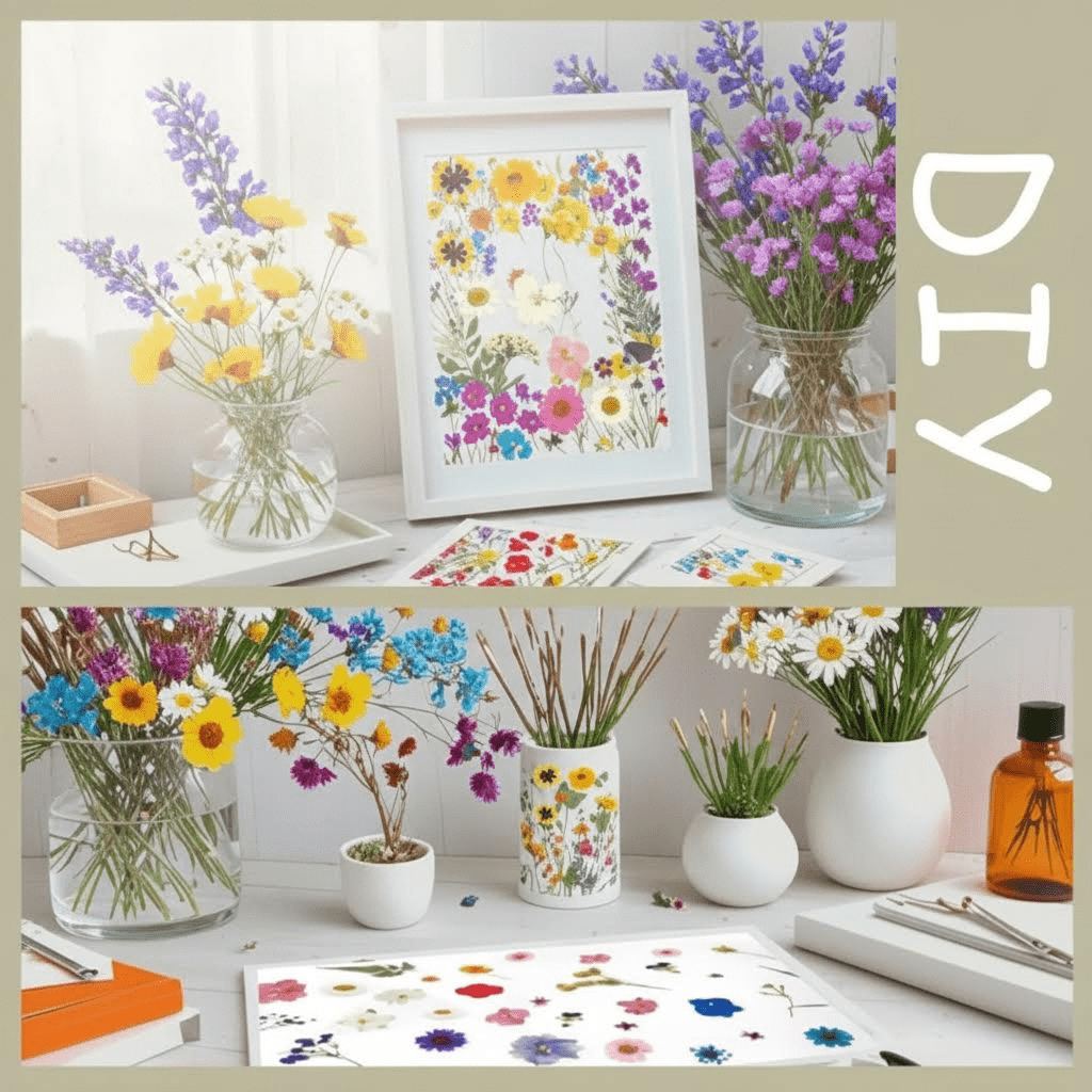 103pcs Natural Dried Flowers and Leaves Compressed for Resin Epoxy, Vacuum Packed DIY Pressed Flowers for Jewelry Making, Candle, Soap, and Nail Art Craft Supplies
